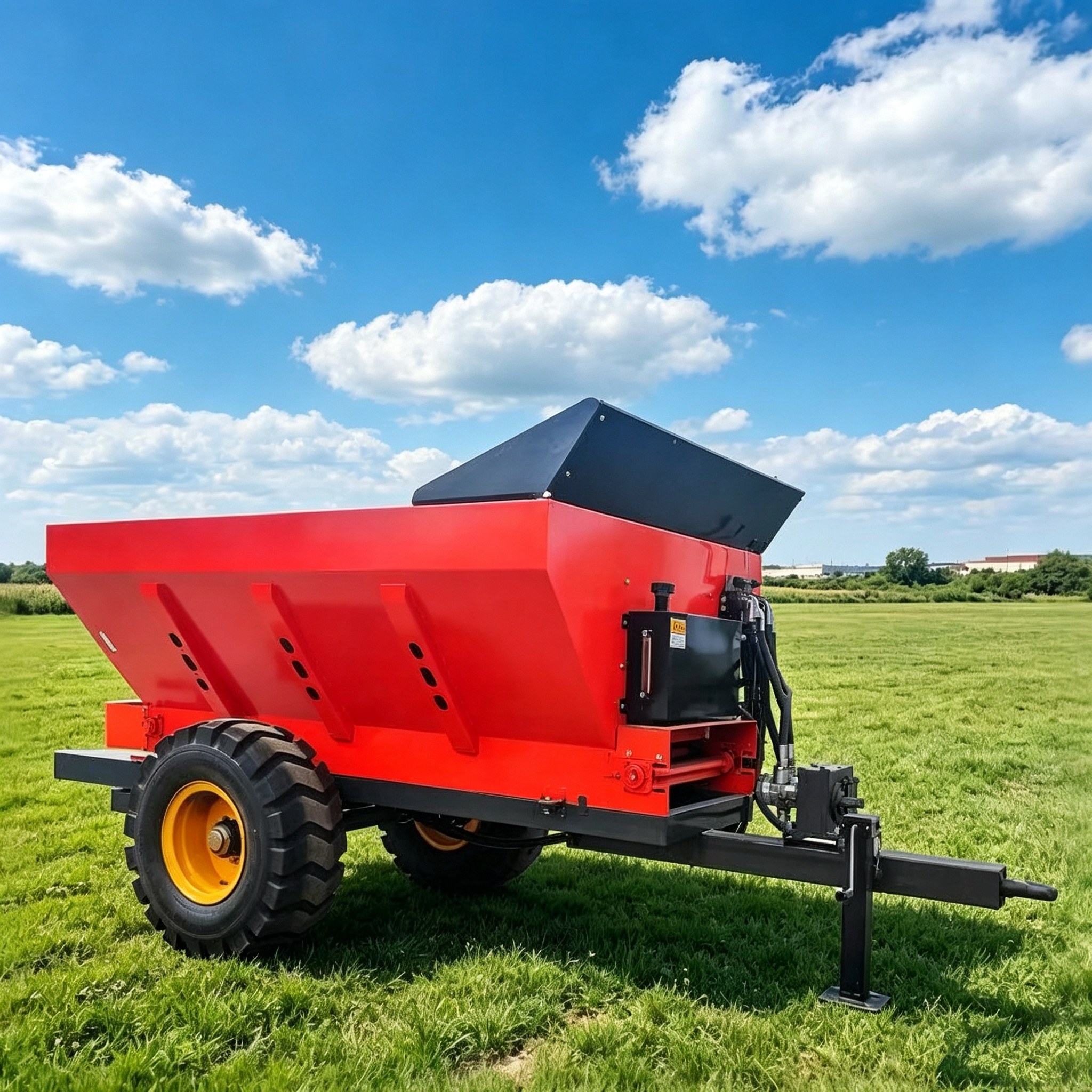 Towed manure spreader