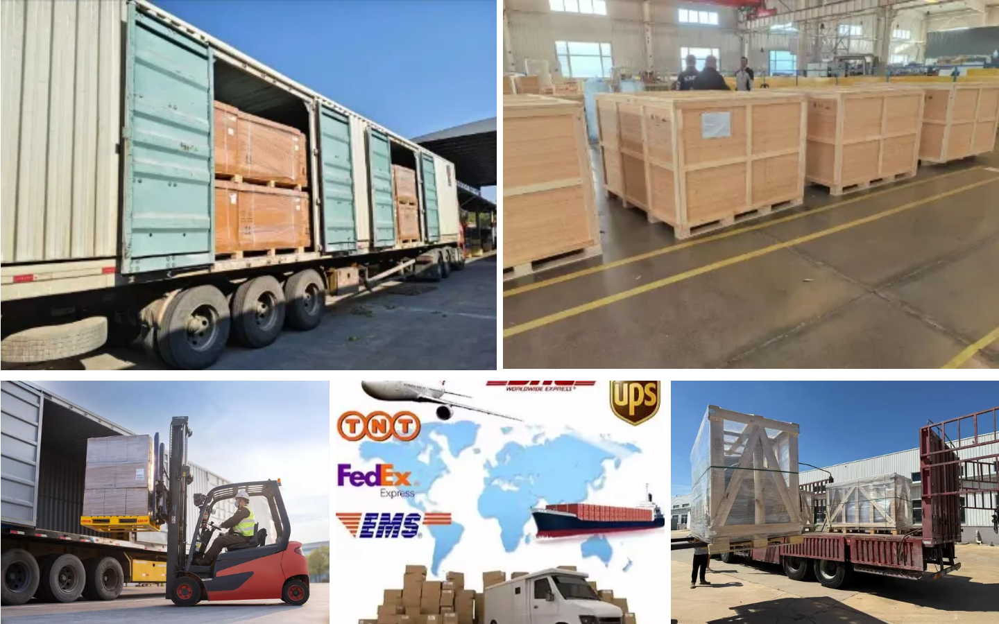 Export packing and loading prepared for agricultural machinery