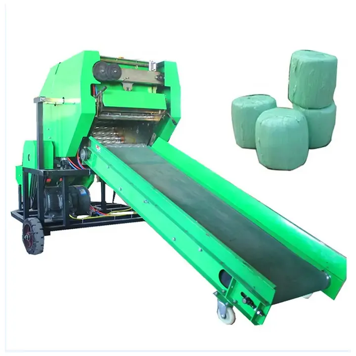 Forage bale wrapping machine