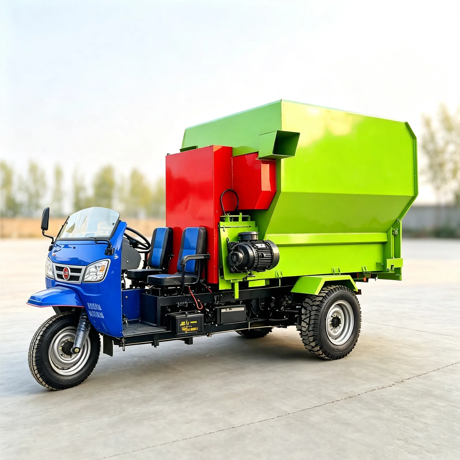 AN-5 cubic metre three-wheel horizontal feed mixer wagon
